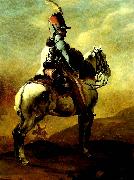 Theodore   Gericault trompette de hussards oil